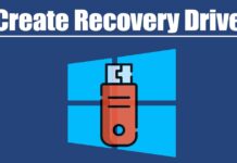 Create Recovery Drive on Windows 11